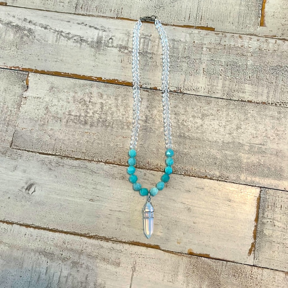 Real turquoise and opal necklace